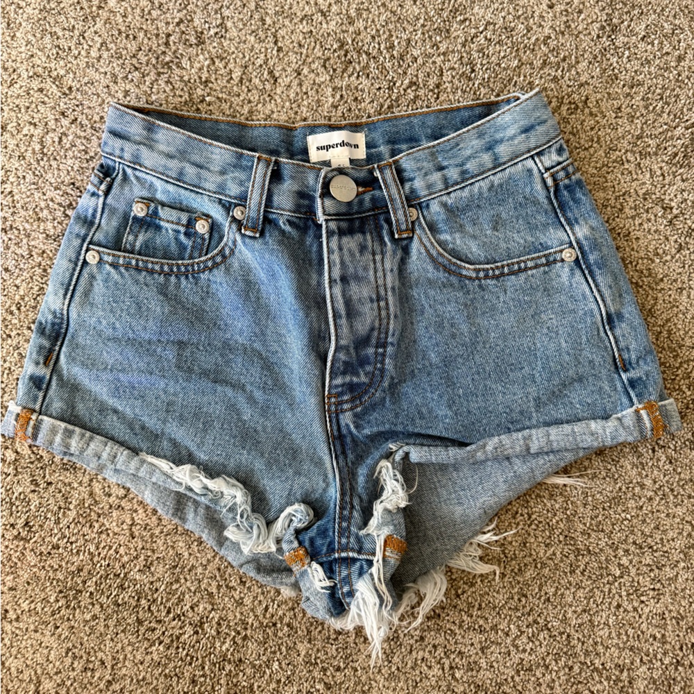 Superdown Women's Blue Denim Shorts